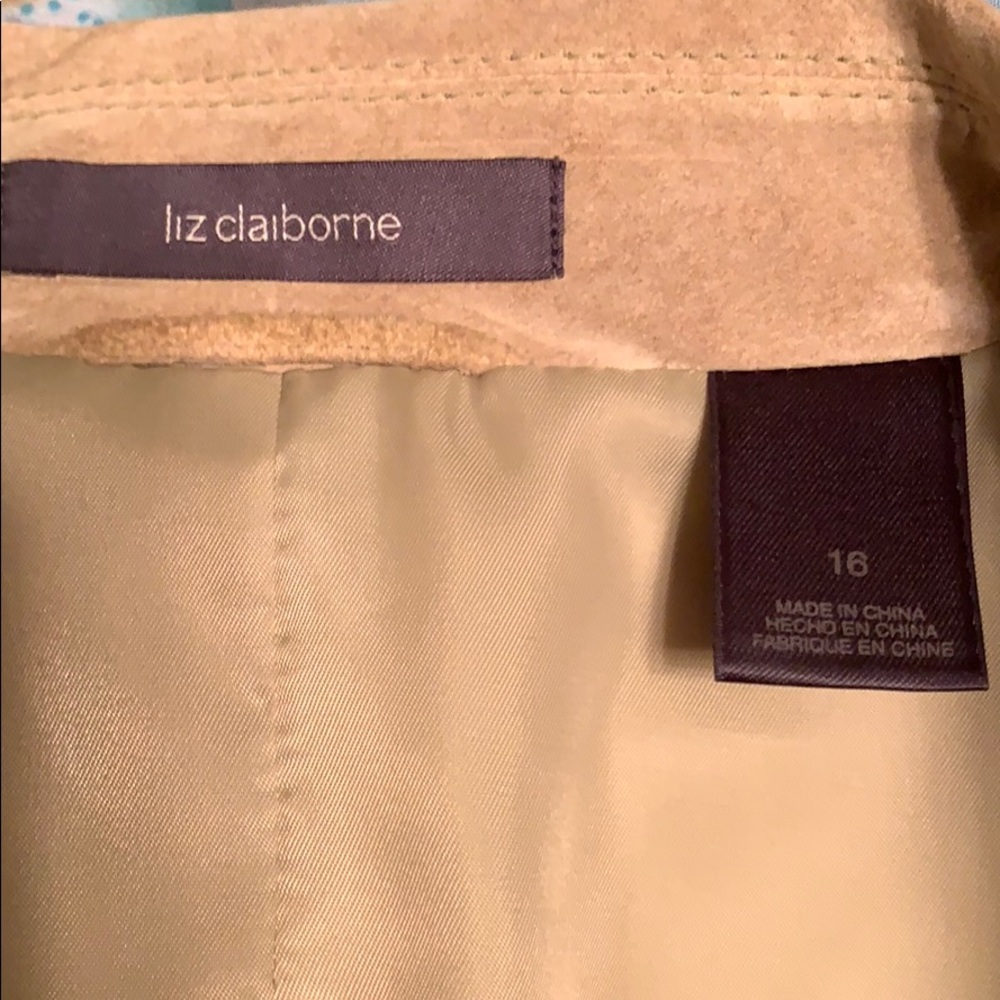 Light Green Suede Fully- Lined Blazer - image 4